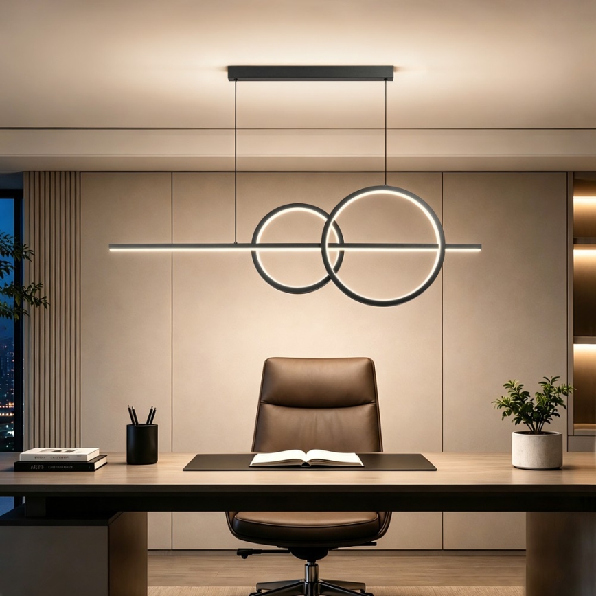 BRILAGI - LED Dimmable pendant light on cable SIGNATURE LED/53W/230V 3000-6000K 120 cm black + remote control