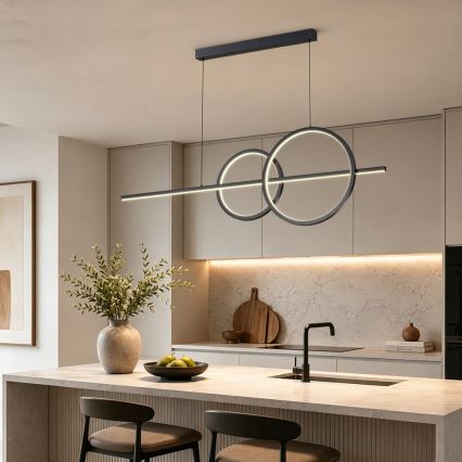 BRILAGI - LED Dimmable pendant light on cable SIGNATURE LED/53W/230V 3000-6000K 120 cm black + remote control