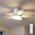 Brilagi - Dimmable LED Ceiling Fan, 32W, 230V, Ø95 cm, White + Remote Control