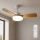 Brilagi - Dimmable LED Ceiling Fan 34W/230V, 106 cm, White/Brown + Remote Control