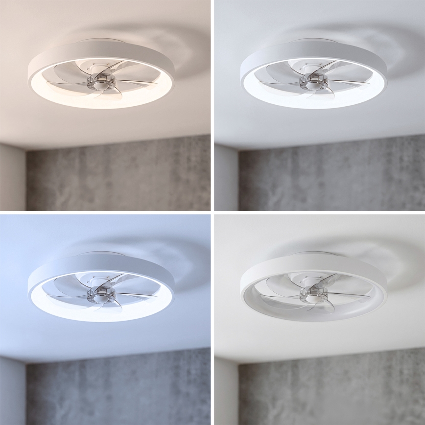 Brilagi - Dimmable LED Ceiling Fan LED/34W/230V Ø 50 cm White + Remote Control