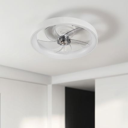 Brilagi - Dimmable LED Ceiling Fan LED/34W/230V Ø 50 cm White + Remote Control