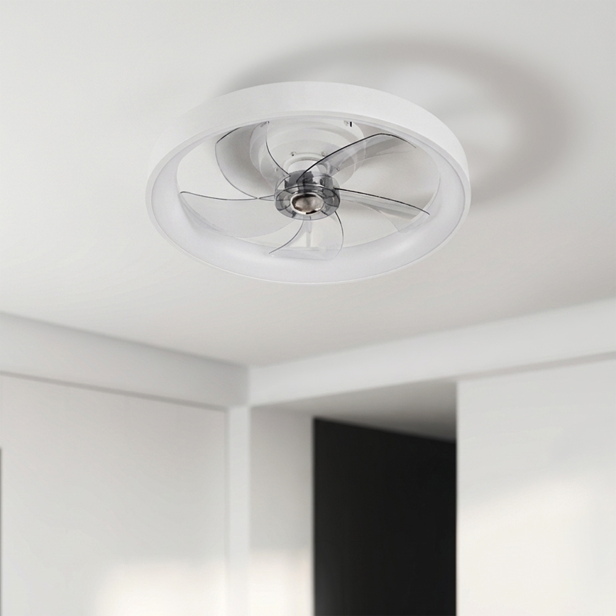 Brilagi - Dimmable LED Ceiling Fan LED/34W/230V Ø 50 cm White + Remote Control