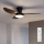 Brilagi - Dimmable LED Ceiling Fan, 38W/230V, 100 cm, Black/Brown + Remote Control