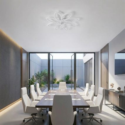 Brilagi - LED Dimmable Ceiling Fan LED/43W/230V Ø 90 cm White + Remote Control