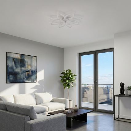 Brilagi - LED Dimmable Ceiling Fan LED/43W/230V Ø 90 cm White + Remote Control