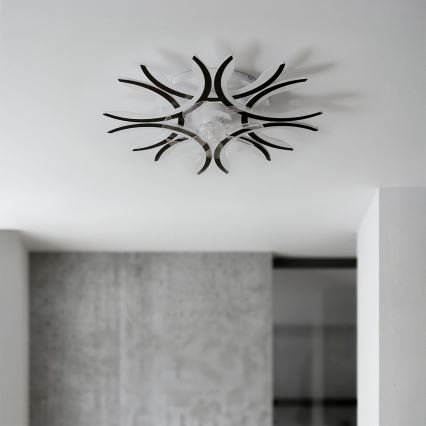 Brilagi - Dimmable LED Ceiling Fan LED/70W/230V Ø 76 cm Black + Remote Control