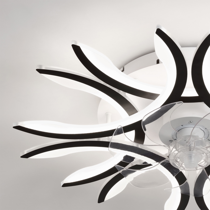 Brilagi - Dimmable LED Ceiling Fan LED/70W/230V Ø 76 cm Black + Remote Control