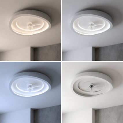 Brilagi - LED Dimmable Ceiling Fan LED/80W/230V 3000-6500K dia. 50 cm White + Remote Control
