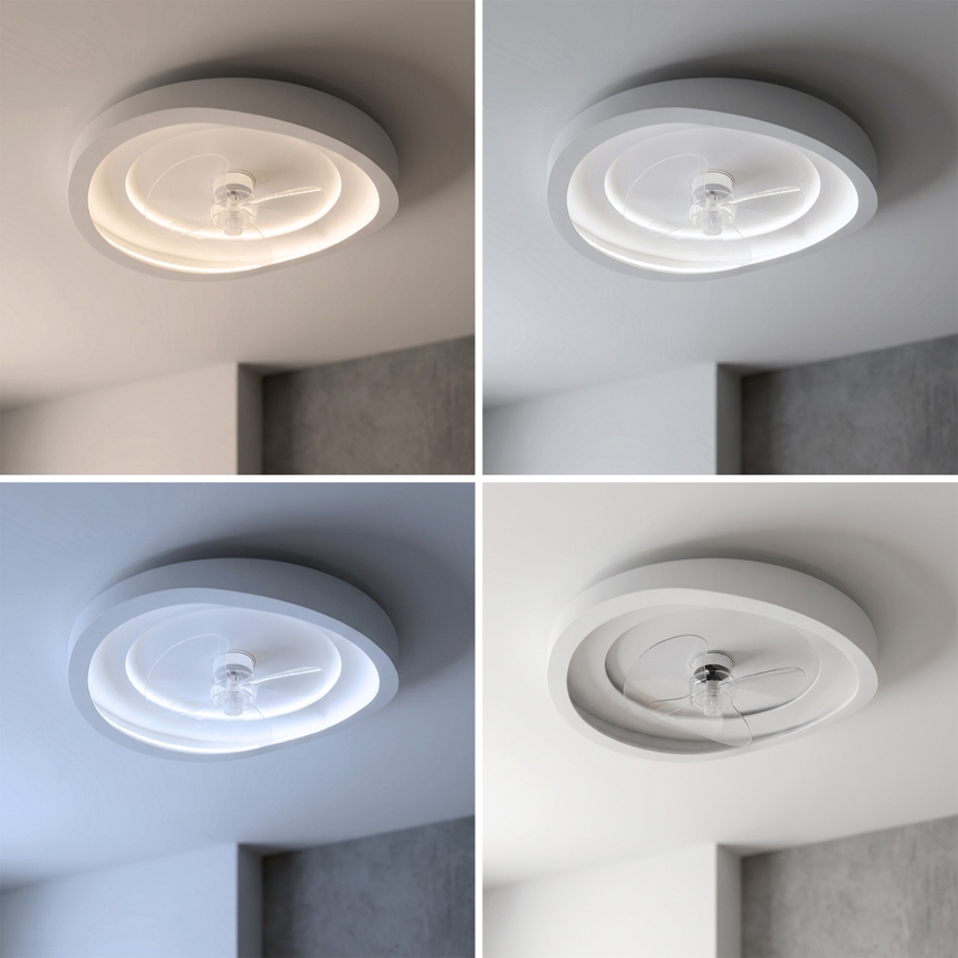 Brilagi - LED Dimmable Ceiling Fan LED/80W/230V 3000-6500K dia. 50 cm White + Remote Control