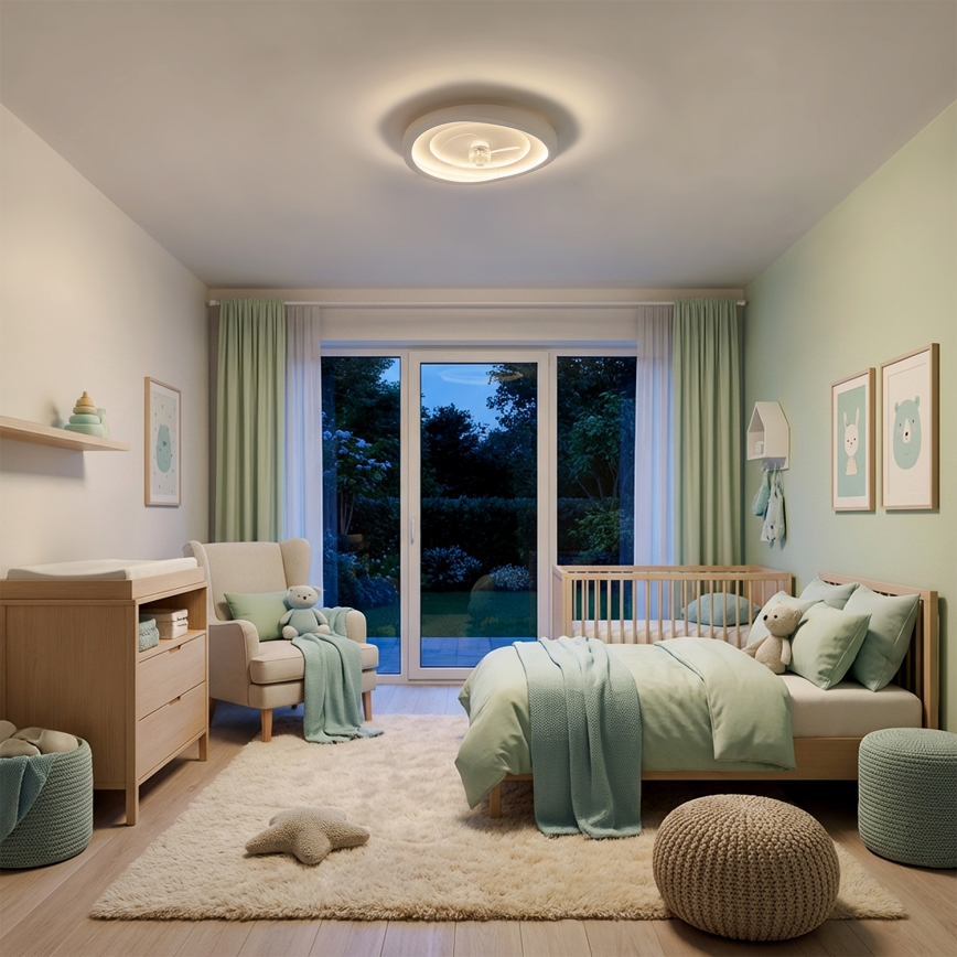 Brilagi - LED Dimmable Ceiling Fan LED/80W/230V 3000-6500K dia. 50 cm White + Remote Control