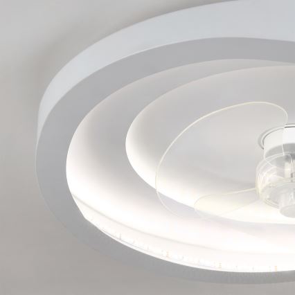 Brilagi - LED Dimmable Ceiling Fan LED/80W/230V 3000-6500K dia. 50 cm White + Remote Control