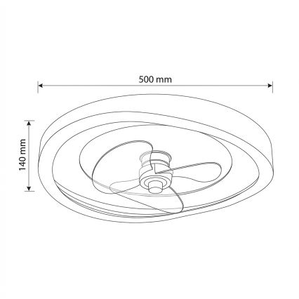 Brilagi - LED Dimmable Ceiling Fan LED/80W/230V 3000-6500K dia. 50 cm White + Remote Control