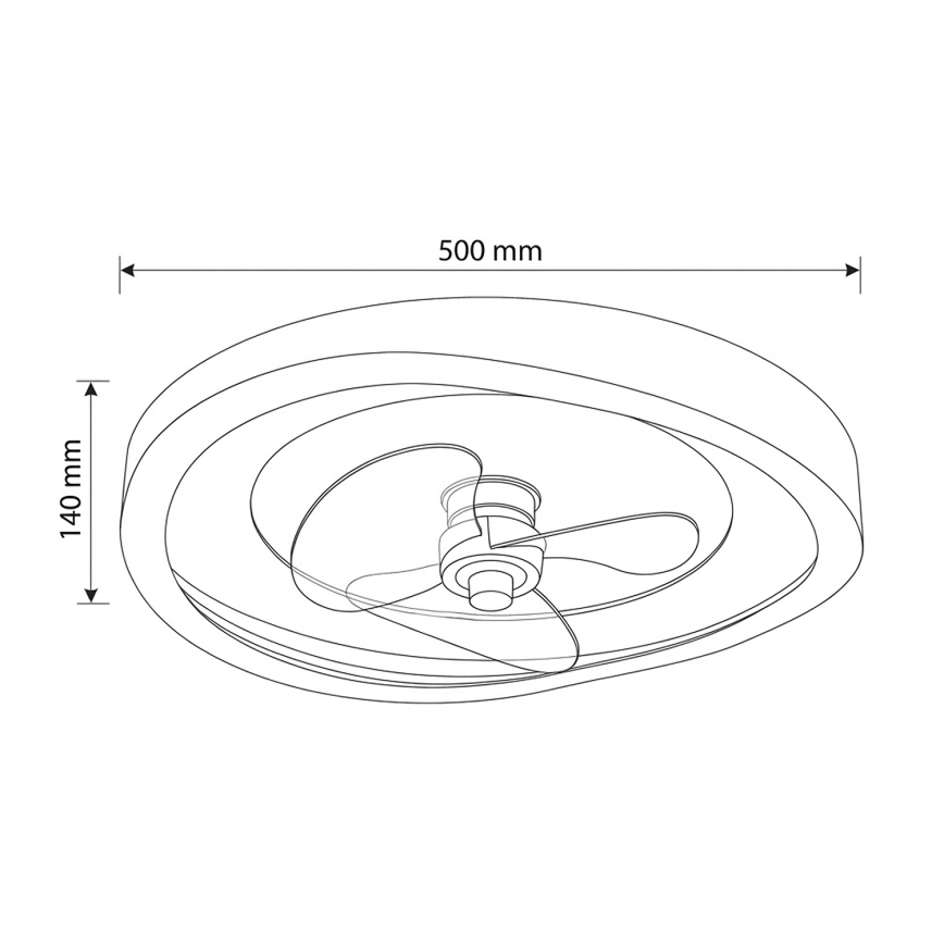 Brilagi - LED Dimmable Ceiling Fan LED/80W/230V 3000-6500K dia. 50 cm White + Remote Control