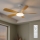 Brilagi - Dimmable LED ceiling fan LED/34W/230V 3000-6500K Ø 132 cm white/brown + remote control
