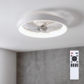 Brilagi - Dimmable LED Ceiling Fan LED/34W/230V 3000-6500K Ø 50 cm White + Remote Control