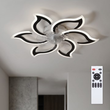 Brilagi - Dimmable LED Ceiling Fan LED/34W/230V 3000–6500K Ø 83 cm Black + Remote Control