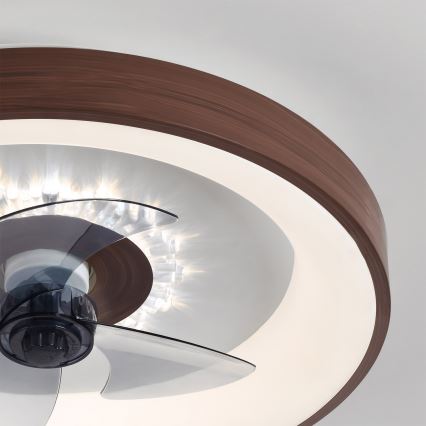 Brilagi - LED Dimmable Ceiling Fan LED/34W/230V dia. 46 cm Brown + Remote Control