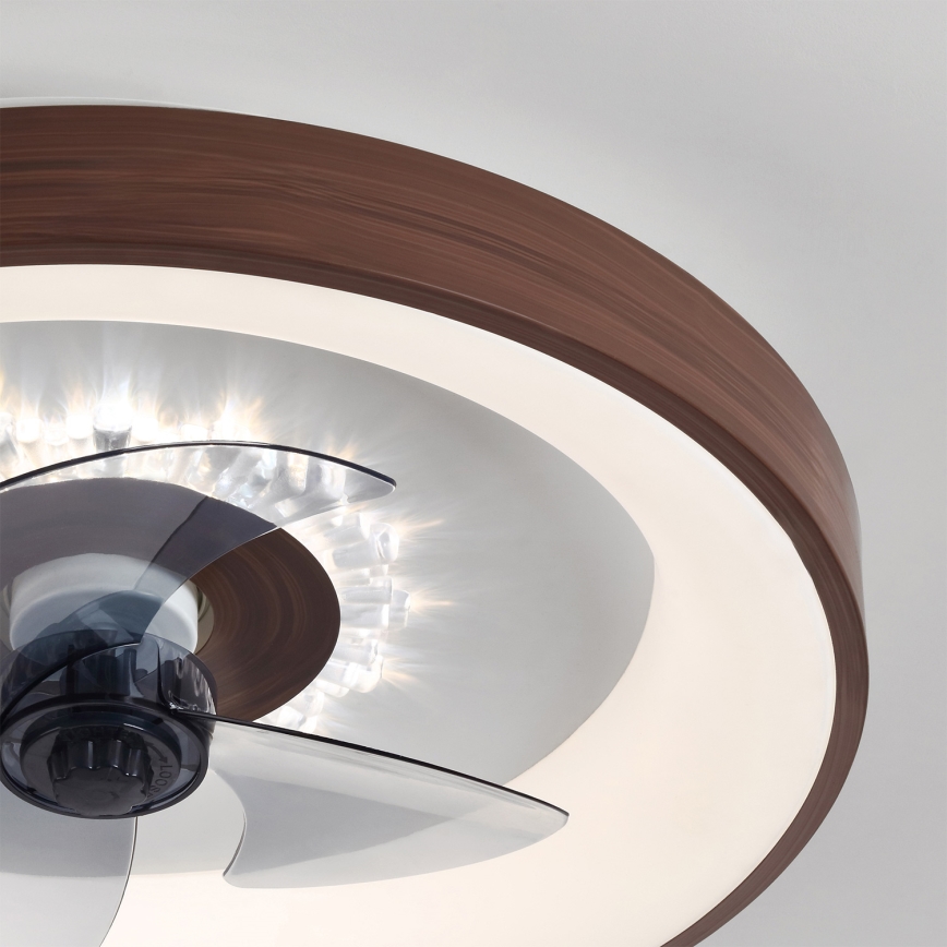 Brilagi - LED Dimmable Ceiling Fan LED/34W/230V dia. 46 cm Brown + Remote Control
