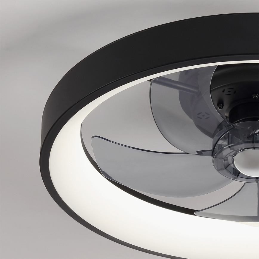Brilagi - LED Dimmable Ceiling Fan LED/34W/230V Ø 50 cm Black + Remote Control
