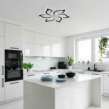 Brilagi - Dimmable LED Ceiling Fan LED/34W/230V Ø 83 cm Black + Remote Control