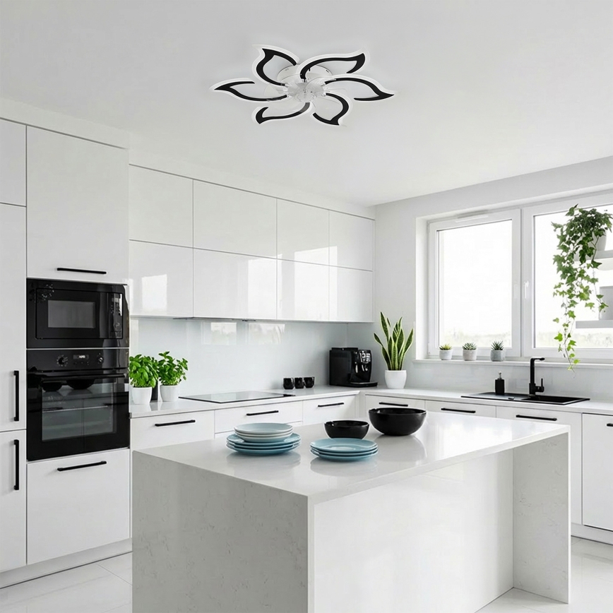 Brilagi - Dimmable LED Ceiling Fan LED/34W/230V Ø 83 cm Black + Remote Control