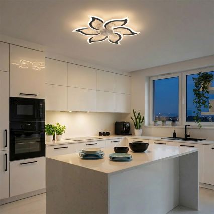 Brilagi - Dimmable LED Ceiling Fan LED/34W/230V Ø 83 cm Black + Remote Control
