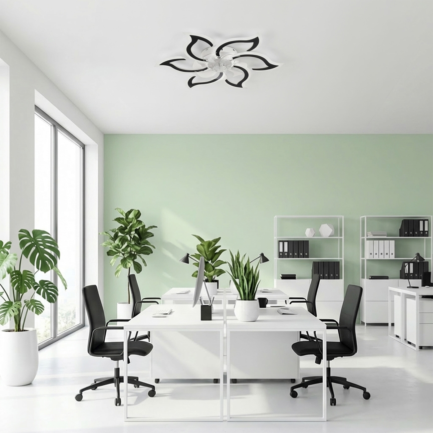 Brilagi - Dimmable LED Ceiling Fan LED/34W/230V Ø 83 cm Black + Remote Control