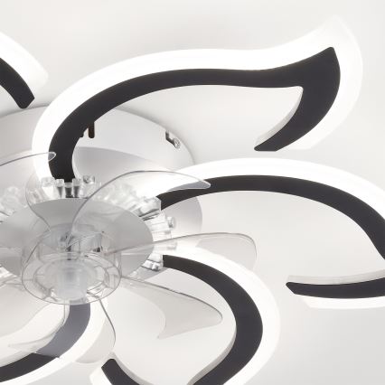 Brilagi - Dimmable LED Ceiling Fan LED/34W/230V Ø 83 cm Black + Remote Control