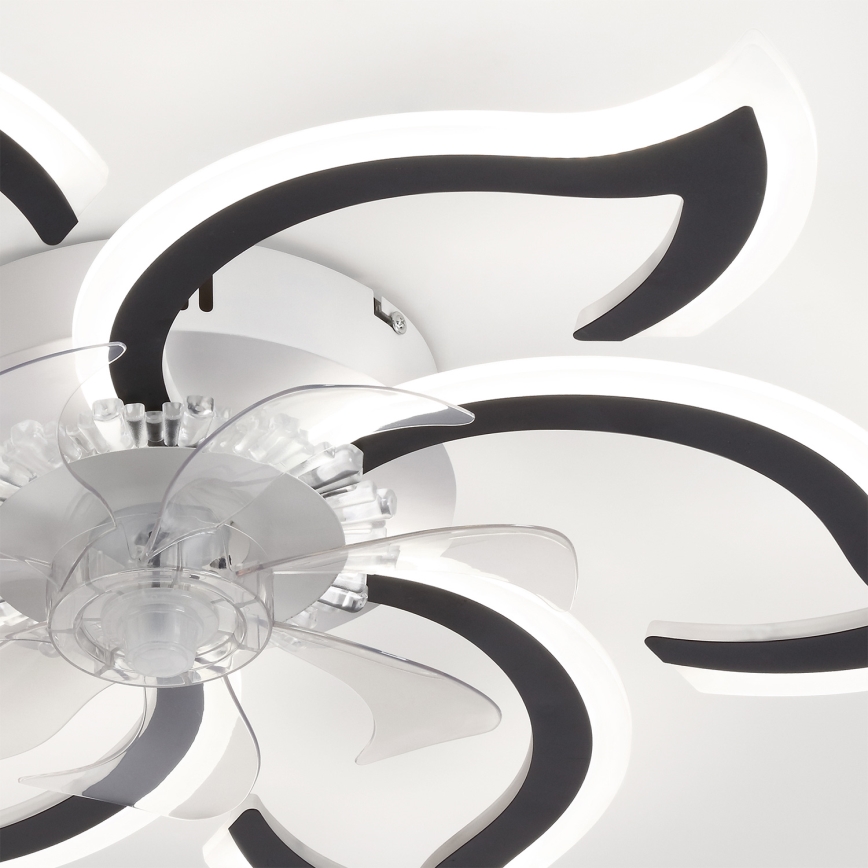 Brilagi - Dimmable LED Ceiling Fan LED/34W/230V Ø 83 cm Black + Remote Control