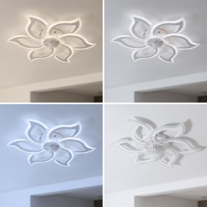 Brilagi - Dimmable LED Ceiling Fan, 34W/230V, Ø 83 cm, White + Remote Control