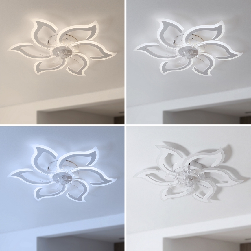 Brilagi - Dimmable LED Ceiling Fan, 34W/230V, Ø 83 cm, White + Remote Control