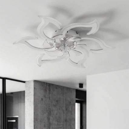 Brilagi - Dimmable LED Ceiling Fan, 34W/230V, Ø 83 cm, White + Remote Control