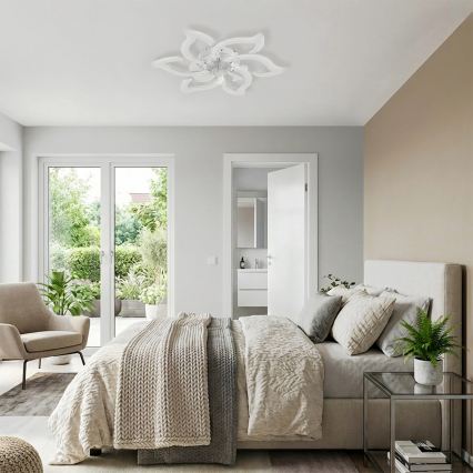 Brilagi - Dimmable LED Ceiling Fan, 34W/230V, Ø 83 cm, White + Remote Control