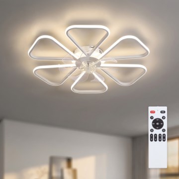 Brilagi - Dimmable LED Ceiling Fan LED/38W/230V 3000-6500K Ø 76 cm White + Remote Control