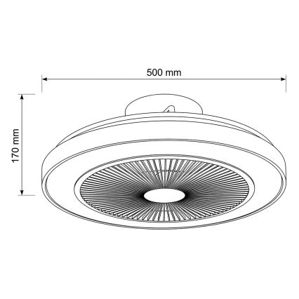 Brilagi - Dimmable LED Ceiling Fan LED/38W/230V 50 cm White/Brown + Remote Control