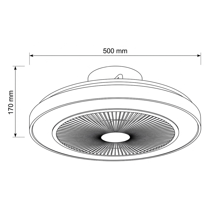 Brilagi - Dimmable LED Ceiling Fan LED/38W/230V 50 cm White/Brown + Remote Control