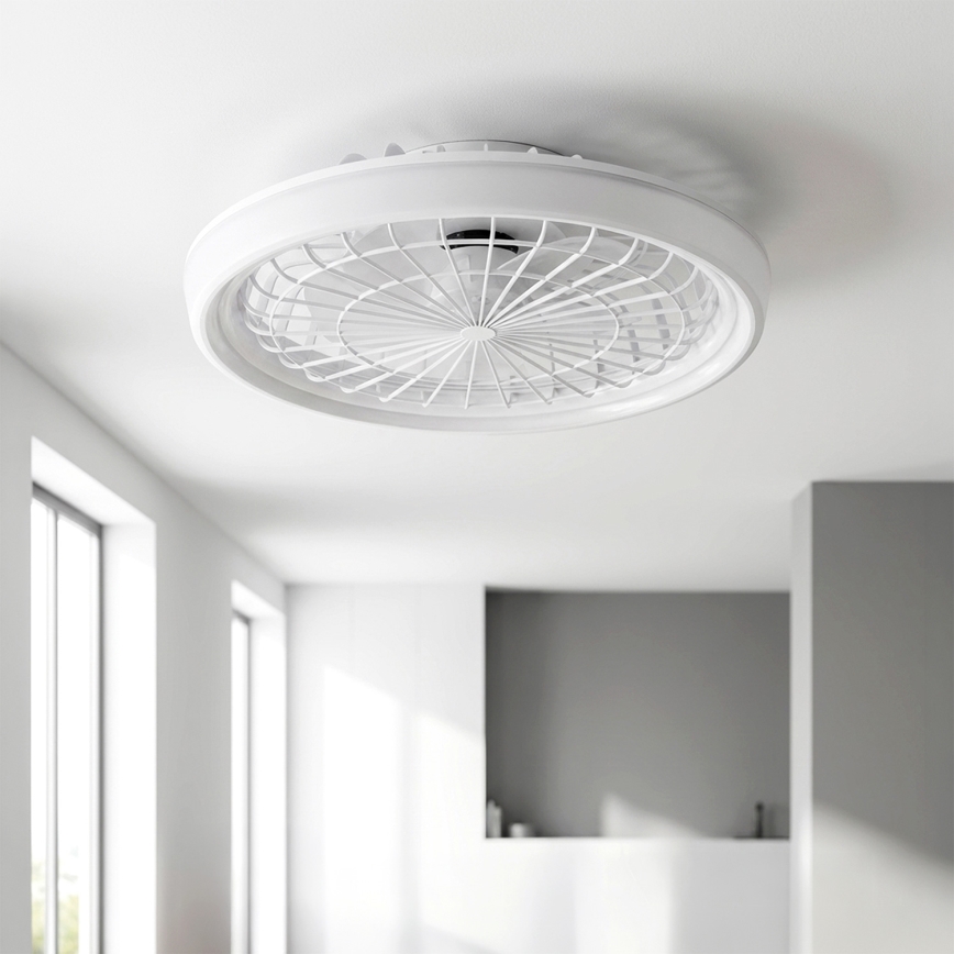 Brilagi - Dimmable LED Ceiling Fan LED/40W/230V Ø 48 cm White + Remote Control