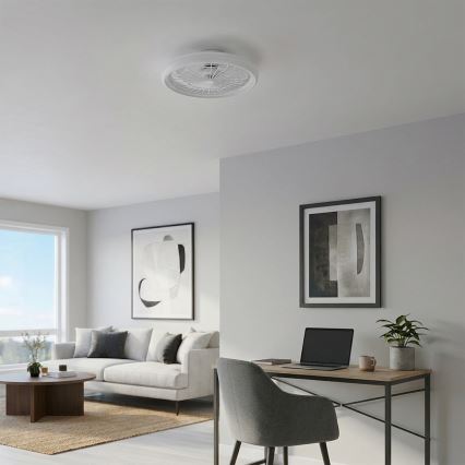 Brilagi - Dimmable LED Ceiling Fan LED/40W/230V Ø 48 cm White + Remote Control