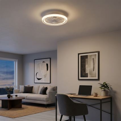Brilagi - Dimmable LED Ceiling Fan LED/40W/230V Ø 48 cm White + Remote Control