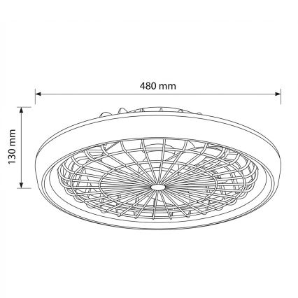 Brilagi - Dimmable LED Ceiling Fan LED/40W/230V Ø 48 cm White + Remote Control