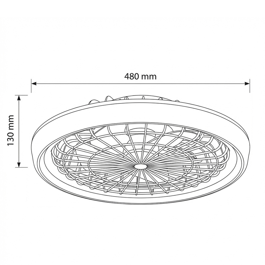 Brilagi - Dimmable LED Ceiling Fan LED/40W/230V Ø 48 cm White + Remote Control