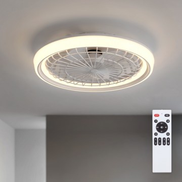 Brilagi - Dimmable LED Ceiling Fan LED/40W/230V Ø 48 cm White + Remote Control