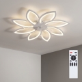 Brilagi - Dimmable LED Ceiling Fan LED/43W/230V 3000-6500K Ø 90 cm White + Remote Control