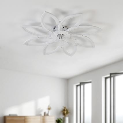 Brilagi - Dimmable LED Ceiling Fan LED/43W/230V 3000-6500K Ø 90 cm White + Remote Control