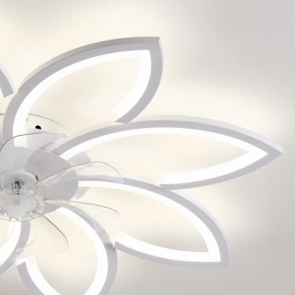 Brilagi - Dimmable LED Ceiling Fan LED/43W/230V 3000-6500K Ø 90 cm White + Remote Control