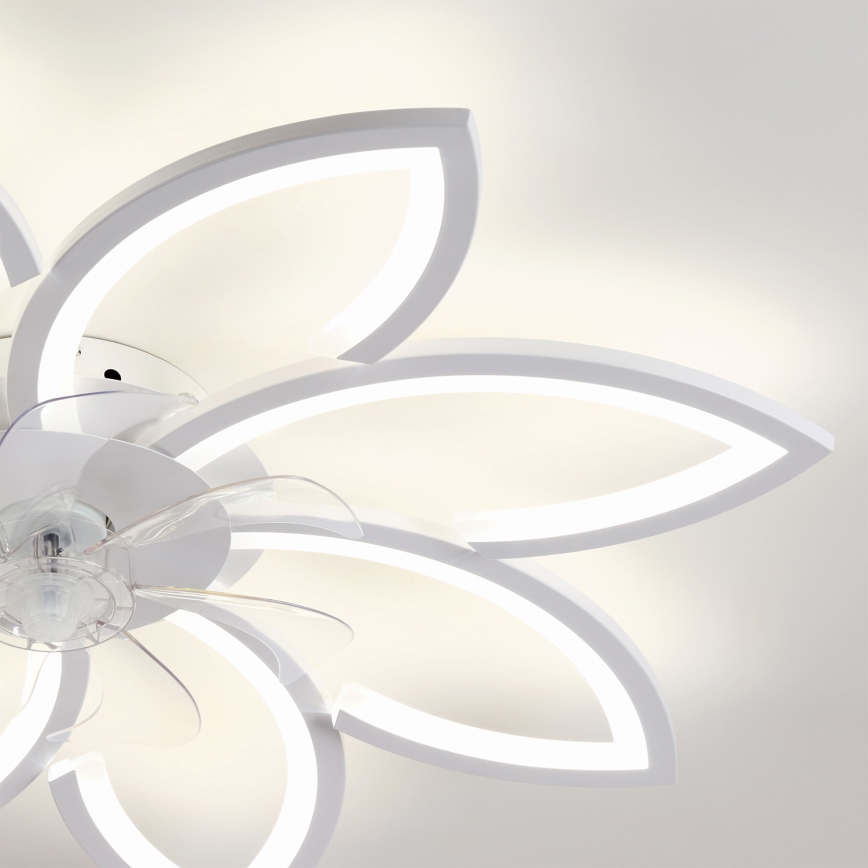 Brilagi - Dimmable LED Ceiling Fan LED/43W/230V 3000-6500K Ø 90 cm White + Remote Control