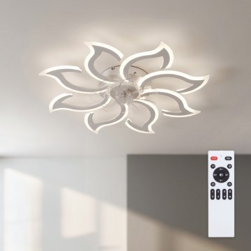 Brilagi - Dimmable LED Ceiling Fan, LED/44W/230V, 3000-6500K, Ø 90 cm, White + Remote Control