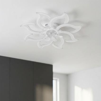 Brilagi - Dimmable LED Ceiling Fan LED/44W/230V Ø 90 cm White + Remote Control