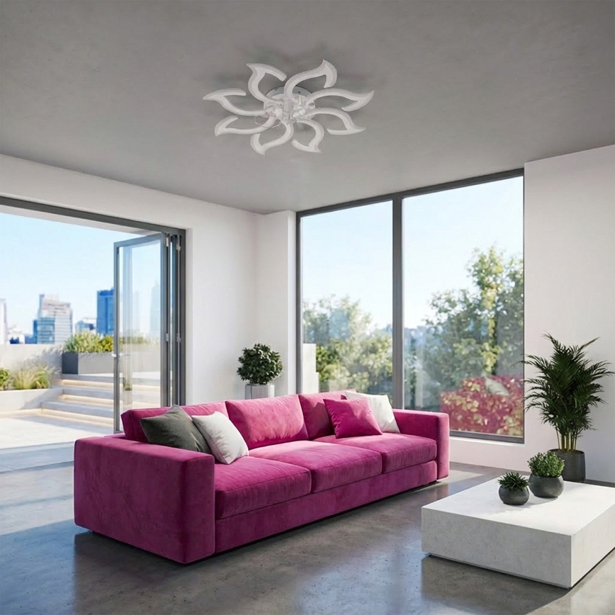 Brilagi - Dimmable LED Ceiling Fan LED/44W/230V Ø 90 cm White + Remote Control